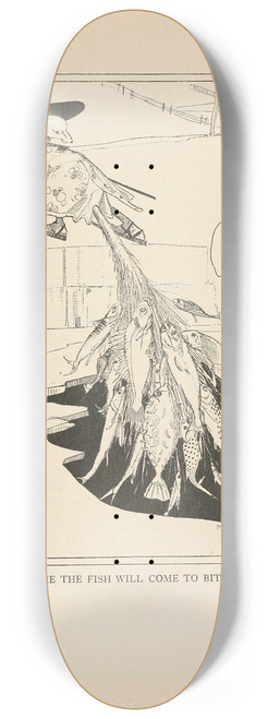 Jean de Bosschre - After a time the fish will come to bite at it 8.25 inch art skate deck