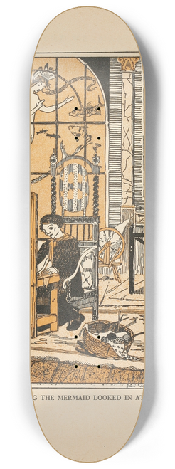 Jean de Bosschre - Every Morning the Mermaid looked in at the Window 8.25 inch art skate deck