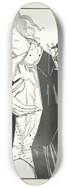 Jean de Bosschre - Let fall a plumb-line from my collar to the floor 8.25 inch art skate deck