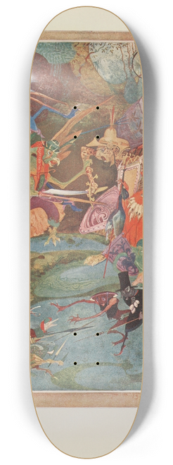 Jean de Bosschre - The Battle of the Birds and Beasts 8.25 inch art skate deck