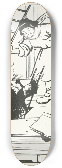 Jean de Bosschre - The carpenter came 8.25 inch art skate deck