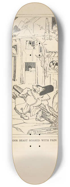 Jean de Bosschre - The poor beast roared with pain 8.25 inch art skate deck