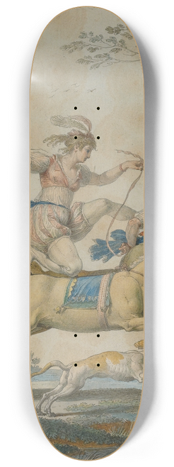 Jean Dmosthne Dugourc - Equestrian Acrobats 8.25 inch art skate deck