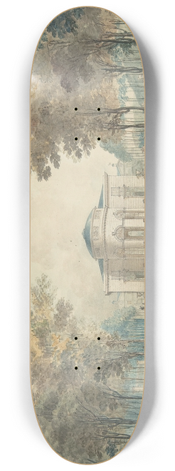 Jean Dmosthne Dugourc - The Garden Faade of Bagatelle 8.25 inch art skate deck