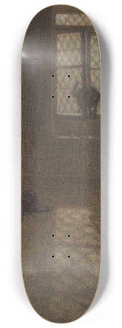 Jean-Franois Millet - Le chat or The Cat at the Window 8.25 inch art skate deck Jean-Franois Millet - Le chat or The Cat at the Window 8.25 inch art skate deck