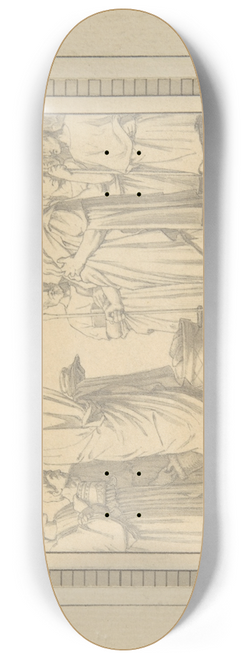 Jean-Hippolyte Flandrin - Melchizedek Presenting Abraham with Bread and Wine 8.25 inch art skate deck