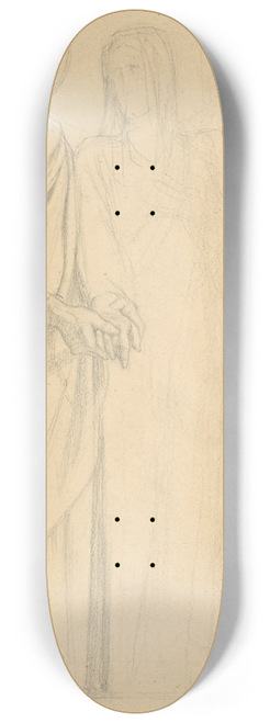 Jean-Hippolyte Flandrin - Saints Adrian and Natalia 8.25 inch art skate deck