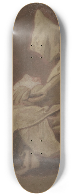 Jean II Restout - Seated Carthusian Holding an Open Book 8.25 inch art skate deck