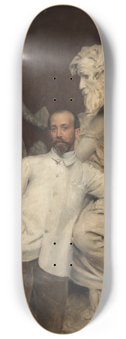 Jean Joseph Weerts - Portrait of Monsieur Dominique Jean-Baptiste Hugues in his studio 8.25 inch art skate deck