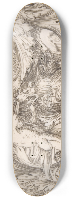 Jean Le Pautre - Frieze with Acanthus Scrolls and a Man fighting a Lion 8.25 inch art skate deck
