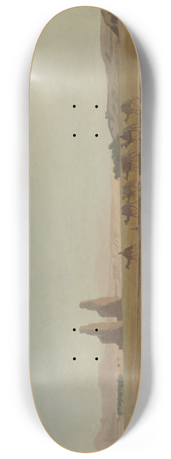 Jean-Lon Grme - Caravan Passing The Colossi Of Memnon, Thebes 8.25 inch art skate deck