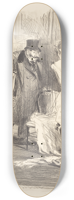 Jean-Louis Forain - A Seizure 8.25 inch art skate deck