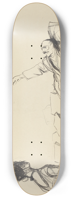 Jean-Louis Forain - A Versailles. Lenvoye des boches 8.25 inch art skate deck