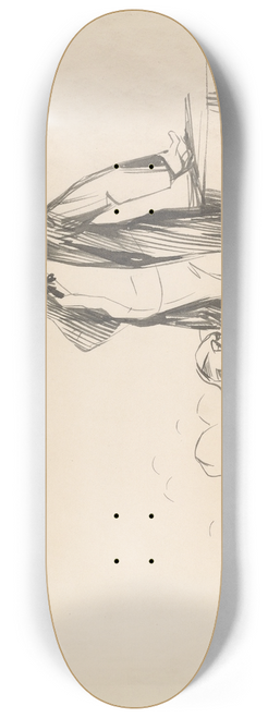 Jean-Louis Forain - Men Pleading Before Haughty Man 8.25 inch art skate deck