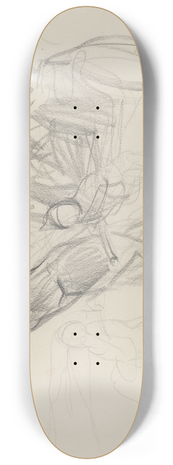 Jean-Louis Forain - Refugees II 8.25 inch art skate deck