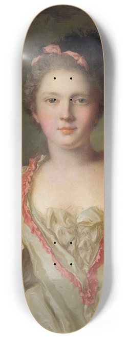 Jean-Marc Nattier - Portrait of Marie-Thrse Geoffrin (1715-1791), Marquise de la Fert-Imbault 8.25 inch art skate deck