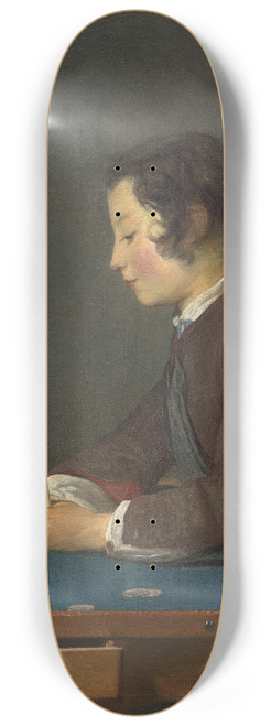 Jean Simon Chardin - The House of Cards 8.25 inch art skate deck