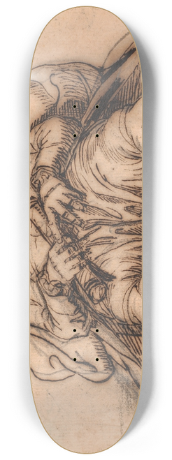 Jens Juel - Kobberstikkeren FLBradt sovende p et bord Set fra skoene og i strk forkortning 8.25 inch art skate deck