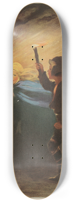 Jessie Willcox Smith - Curdie went on after her, flashing his torch about 8.25 inch art skate deck