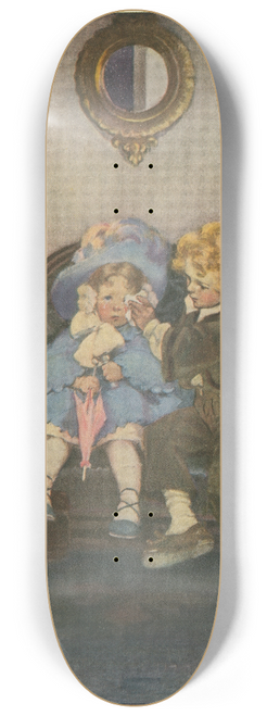 Jessie Willcox Smith - The runaway couple. 8.25 inch art skate deck
