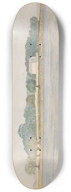 J. G. van der Does - Gezicht op het eiland Kuiper in de baai van Batavia 8.25 inch art skate deck