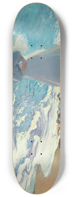 Joaqun Sorolla - Mara on the Beach at Biarritz or Contre-jour 8.25 inch art skate deck