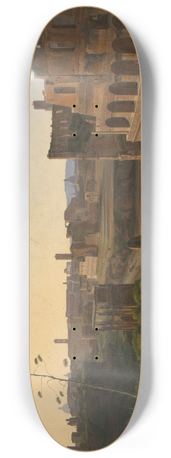 Jodocus Sebastiaen van den Abeele - View of the Colosseum in Rome 8.25 inch art skate deck