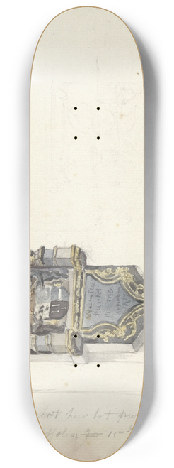 Johan Adolph Rust - Gedenkteken van Willem Eygaert in de Nieuwe Kerk te Amsterdam 8.25 inch art skate deck