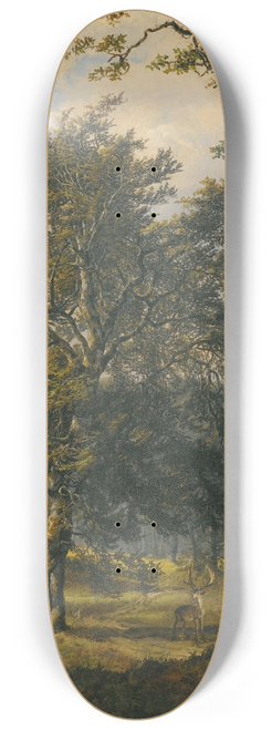 Johan Christian Dahl - Dyrehaven Near Copenhagen 8.25 inch art skate deck