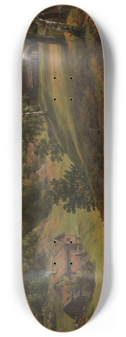 Johan Christian Dahl - Farm at Lysekloster 8.25 inch art skate deck