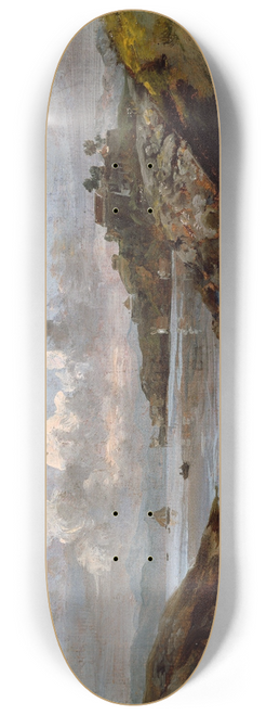 Johan Christian Dahl - Fredriksberg Fortifications on Nordnes in Bergen 8.25 inch art skate deck