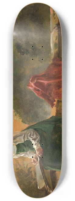 Johan Christian Dahl - Princess Caroline Amalie Sketching in Naples. Study 8.25 inch art skate deck
