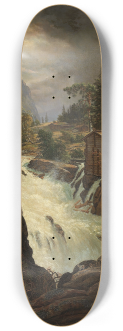 Johan Christian Dahl - The upper Falls of the Labrofoss 8.25 inch art skate deck
