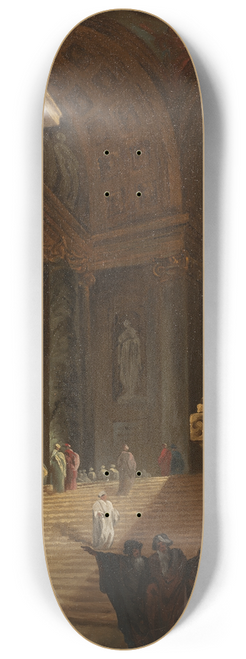 Johan Gottlob Brusell - A Temple Staircase. Piece of Architecture 8.25 inch art skate deck