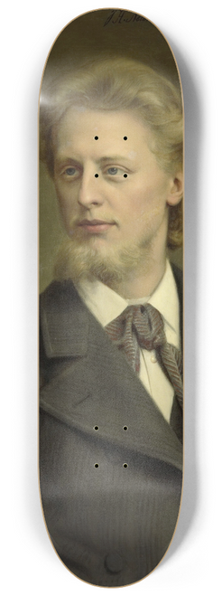 Johan Heinrich Neuman - Portrait of Jacques Fabrice Herman Perk (1859-1881) 8.25 inch art skate deck