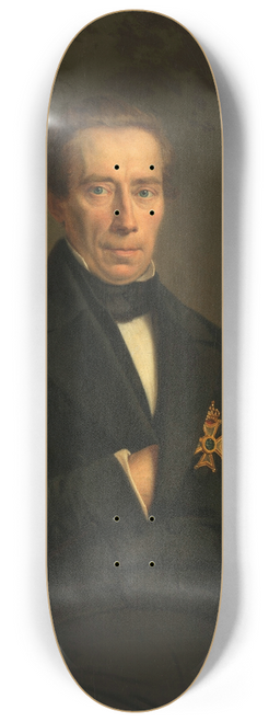 Johan Heinrich Neuman - Portrait of Johan Rudolf Thorbecke, Minister of State and Minister of the Interior 8.25 inch art skate deck