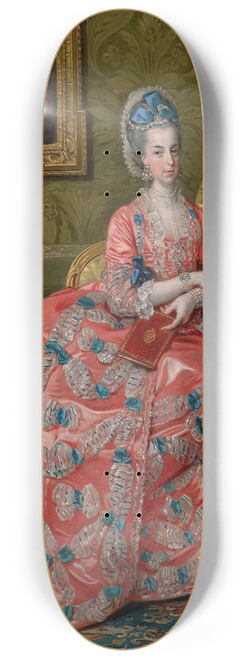 Johan Joseph Zoffany - Portrait of the Archduchess Maria Amalia of Austria, Duchess of Parma 8.25 inch art skate deck