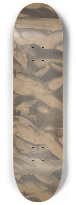 Johan Ludvig Lund - Udkast til Det Kgl Teaters fortppe; putti der trkker tppet til side 8.25 inch art skate deck