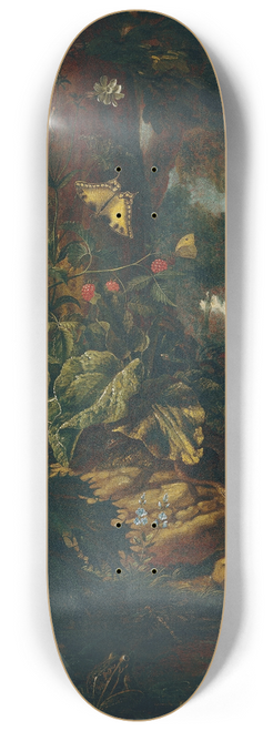 Johann Adalbert Angermayer - Landschaft mit Reptilien und Insekten 8.25 inch art skate deck