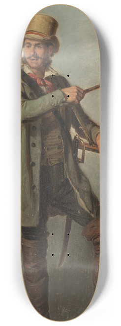 Johann Baptist Kirner - Badischer Freischrler in Schaftstiefeln mit Degen und Gewehr 8.25 inch art skate deck