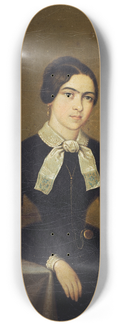 Johann Bucher - Portrait of Elisabeth Bierz-Pfister 8.25 inch art skate deck