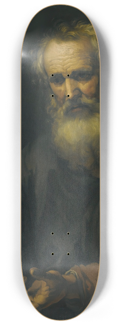 Johann Carl Loth - A PhilosopherDeep In Thought Holding A Sculpted Head 8.25 inch art skate deck