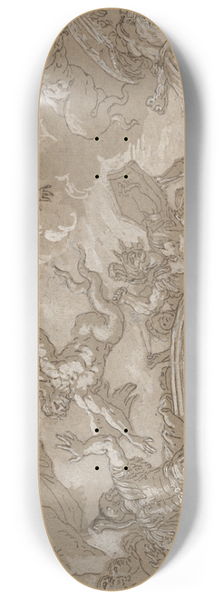 Johann Carl Loth - The Harpies Attacking Aeneas and His Companions 8.25 inch art skate deck