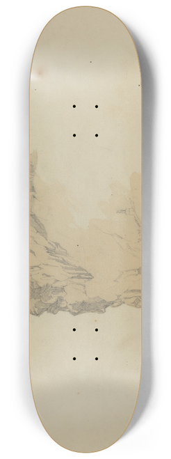 Johann Christian Heerdt - Study of Cliffs 8.25 inch art skate deck