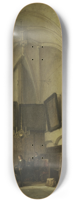 Johannes Bosboom - Vestry of the Church of St Stephen in Nijmegen 8.25 inch art skate deck