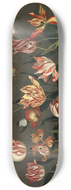Johannes Bosschaert - Still Life with Tulips 8.25 inch art skate deck