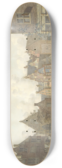 Johannes Huibert Prins - Town Square with Fair 8.25 inch art skate deck