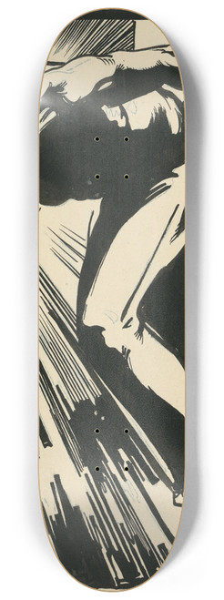 Johannes Josephus Aarts - Man tied up, in front of the rising sun 8.25 inch art skate deck