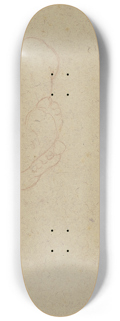 Johann Friedrich Overbeck - bereinandergelegte Beine eines Kleinkindes, in Untersicht 8.25 inch art skate deck