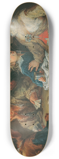 Johann Georg Platzer - Kartenspieler (As ist Trumpf) 8.25 inch art skate deck